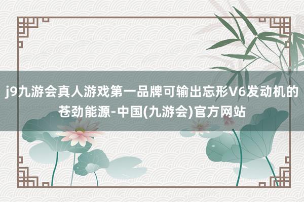 j9九游会真人游戏第一品牌可输出忘形V6发动机的苍劲能源-中国(九游会)官方网站